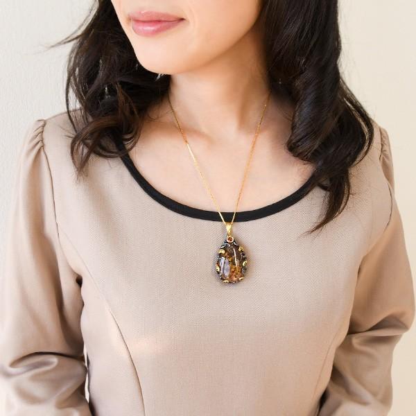 ペンダントトップ素材（ゴールドガーデンクォーツ）