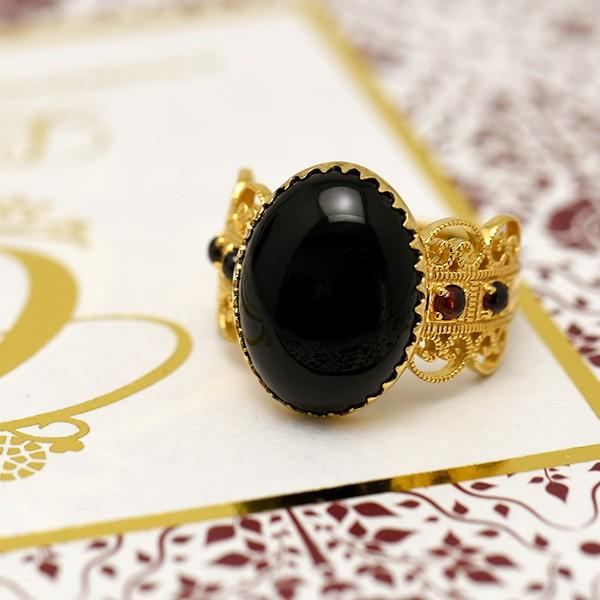 オニキス　k18ガーネットリング オニキスk18ガーネットリング