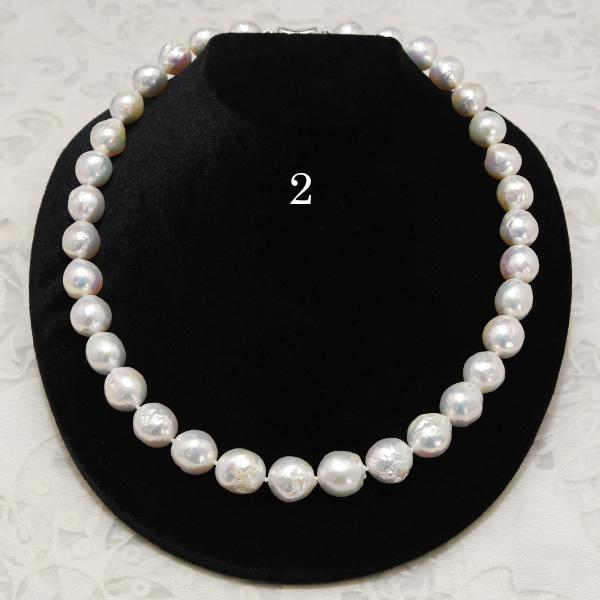 11mm バロック 淡水真珠 ネックレス てりてり大珠バロック！ バロック