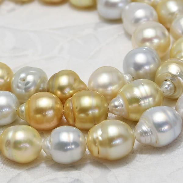12mm マルチカラー バロック 白蝶真珠 ネックレス 美しいナチュラル