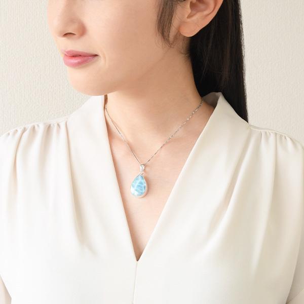 好評 限定品 ラリマー ペンダントトップ 存在感ある上質の大粒ルース 55 以上節約 Www Muslimaidusa Org