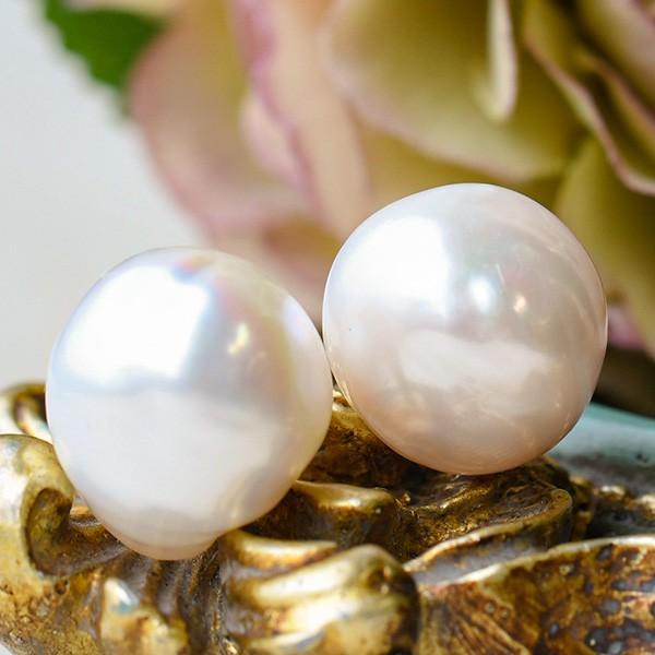 15mm バロック 淡水真珠 ピアス/イヤリング K18 K14 SV925 希少 15mm バロック 淡水真珠 ピアス/イヤリング K18 K14 SV925 希少