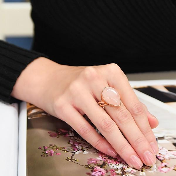 ローズクォーツ リング うるんとみずみずしい大粒ピンク メール便不可 ルコリエyahoo 店 通販 Yahoo ショッピング