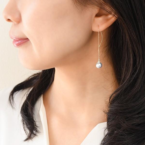 K10YG 淡水真珠バロックパールアメリカンピアス