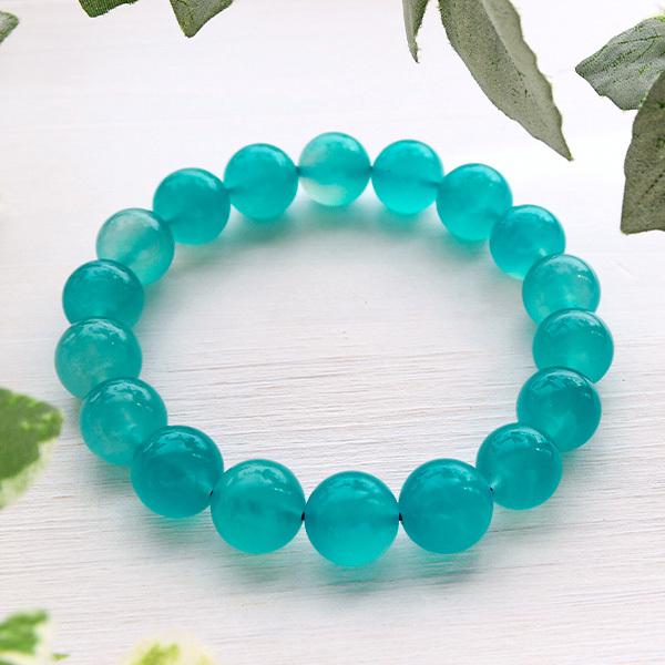 アイスアマゾナイト 11mm ブレスレット マダガスカル産 みずみずしい