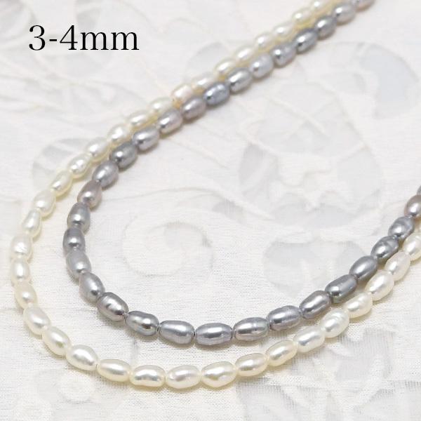 3-4mm ベビーパールネックレス てりてり淡水真珠 さりげない1本