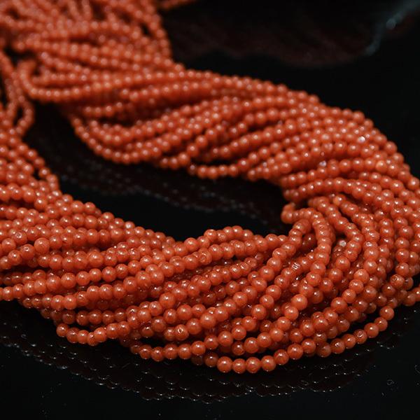 地中海 赤珊瑚 25連 ネックレス 希少な素材をたっぷりと贅沢に
