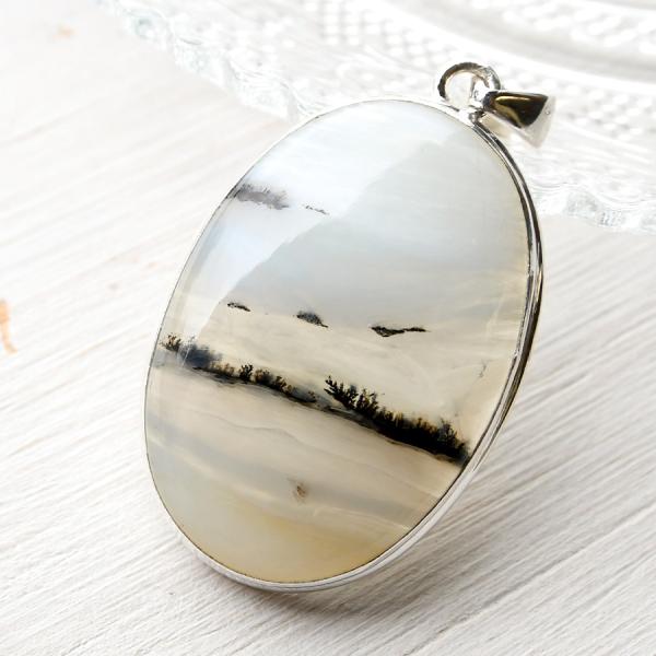 超大粒！ペルー産デンドリティックオパール×眩しい遊色♡ペンダントトップ♡1461 超大粒！ペルー産デンドリティックオパール×眩しい遊色♡ペン