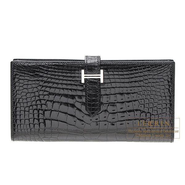 フレグランス！【Hermes】アリゲーター★ベアンスフレ HERMES エルメス ベアンスフレ ブラック クロコダイル