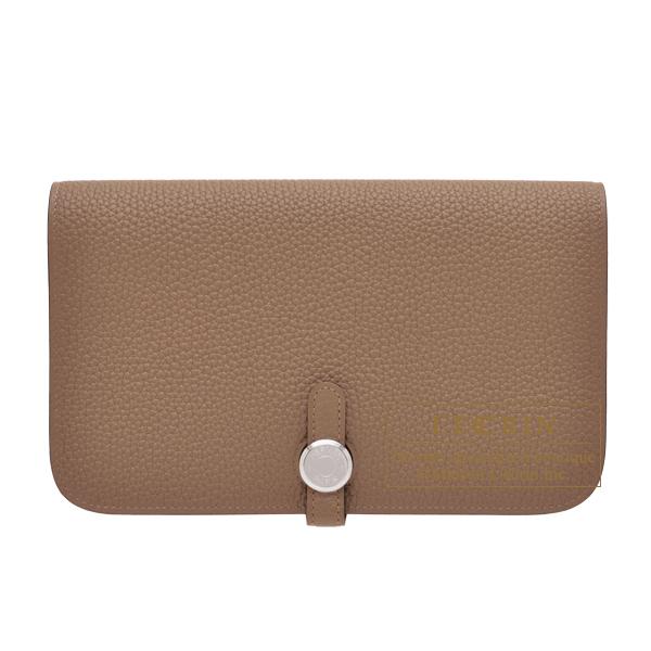 HERMES エルメス ドゴンGM ベージュドゥワイマール トゴ シルバー金具 