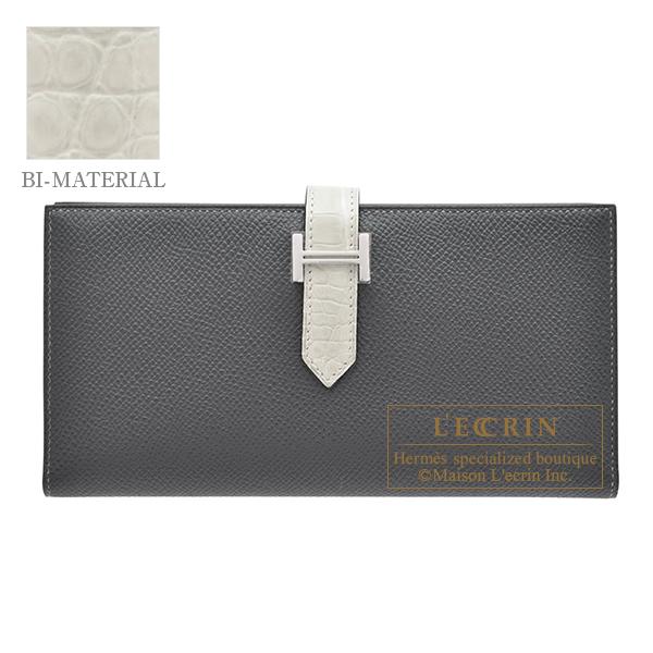 HERMES エルメス ベアンスフレタッチ グラファイト/ グリネヴェ ヴォー 