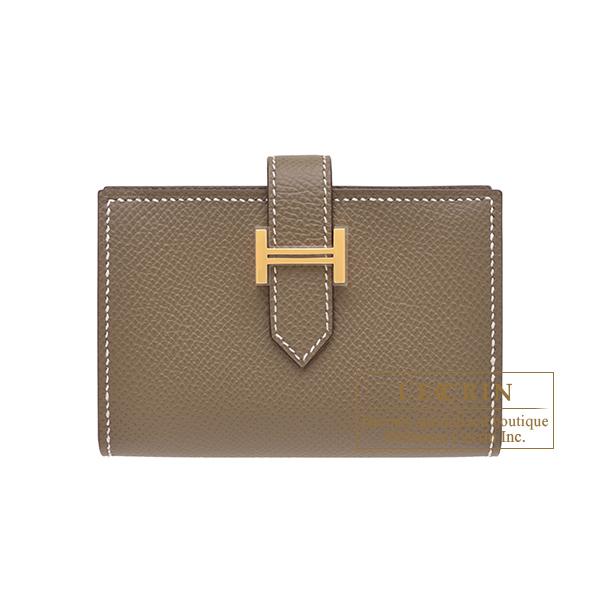 HERMES エルメス ベアンミニ エトゥープ ヴォーエプソン HERMES エルメス ベアンミニ エトゥープ ヴォーエプソン