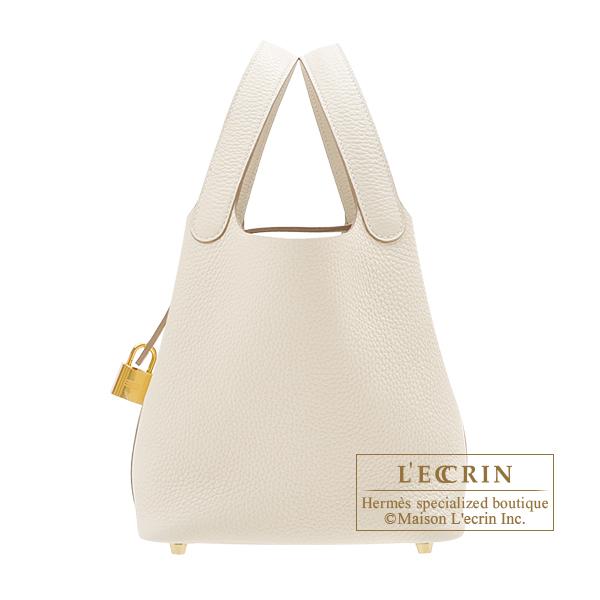 ピコタンロック18.クレゴールド金具 HERMES エルメス ピコタンロック18/PM クレ トリヨンクレマンス