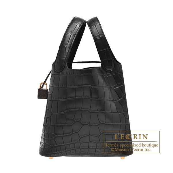 HERMES エルメス ピコタンロック18/PM ブラック クロコダイル HERMES エルメス ピコタンロック18/PM ブラック クロコダイル