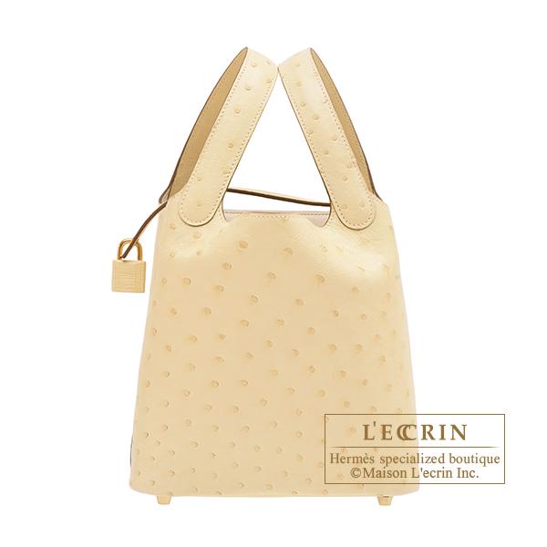 HERMES エルメス ピコタンロック18/PM ヴァニラ オーストリッチ HERMES エルメス ピコタンロック18/PM ヴァニラ オーストリッチ
