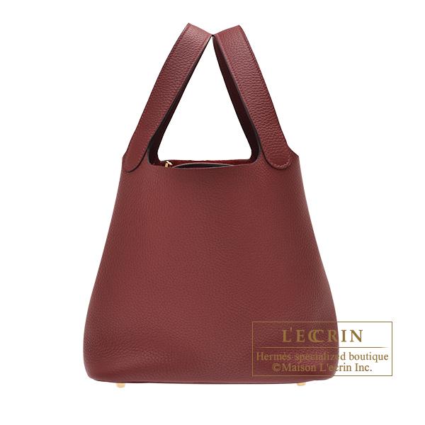 HERMES ピコタンロックMM ルージュアッシュ×ゴールド金具 HERMES（エルメス） ピコタンロック22/MM ルージュアッシュ トリヨン