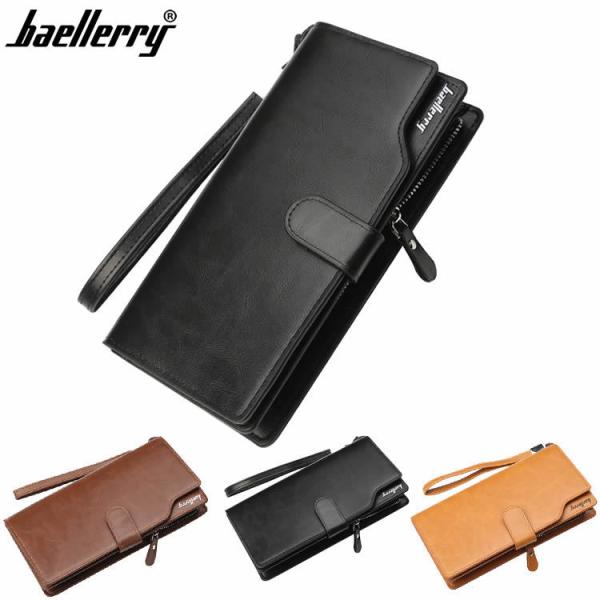 Baellerry 長財布 厳選PUレザー 財布 カードケース 財布 メンズ レディース 革 スマホ収納可能 SIMカード収納 レザー 皮 サイフ 長サイフ 大容量