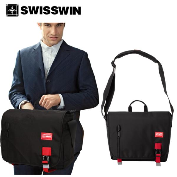 SWISSWIN スイスウィン ショルダーバッグ 軽量 12L メンズ 斜めがけバッグ メッセージバッグ 鞄 アウトドア PCバッグ おしゃれ 通勤 防水