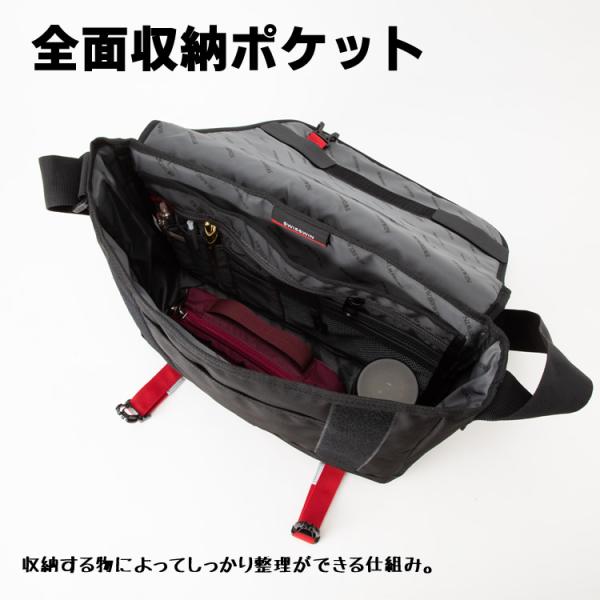 SWISSWIN �X�C�X�E�B�� �V�����_�[�o�b�O �y�� 12L �����Y �΂߂����o�b�O ���b�Z�[�W�o�b�O �� �A�E�g�h�A PC�o�b�O ������� �ʋ� �h�� ���i�摜2