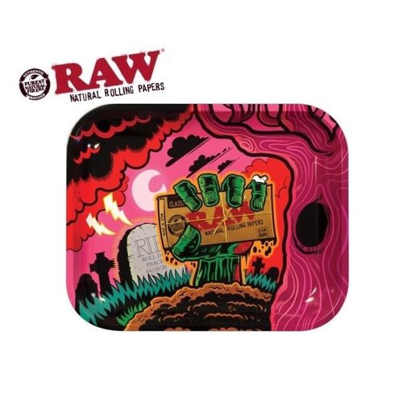 RAW Metal Rolling Tray Large Zombie - ロウ メタルローリングトレイ ゾンビ（ラージ）345mm×275mm 手巻きタバコ