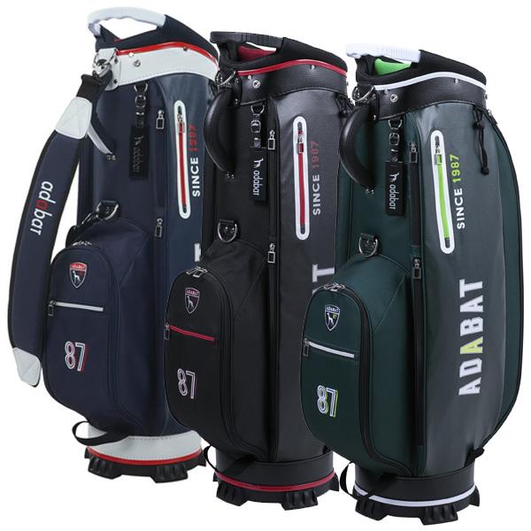 良品】アダバット カート式 キャリー 2輪 キャディバッグ ブラウン