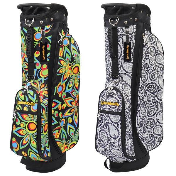 LoudMouth ゴルフバッグ ハウンドトゥース柄　ネームプレート付き LoudMouth ゴルフバッグ ハウンドトゥース柄 ネームプレート付き