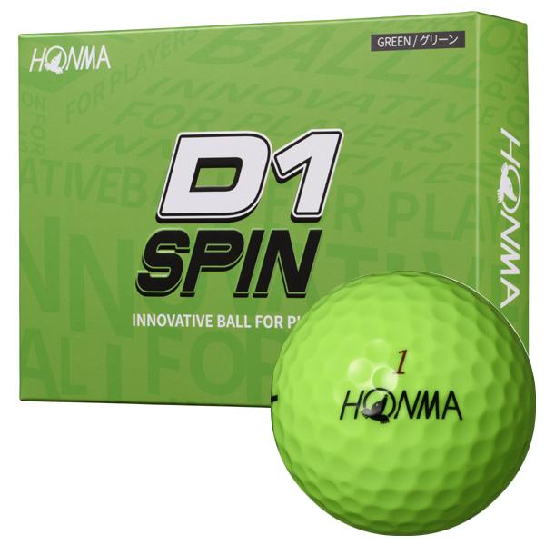 HONMA D1 本間ゴルフ 2023 スピン ボール グリーン 1ダース : ゴルフ 