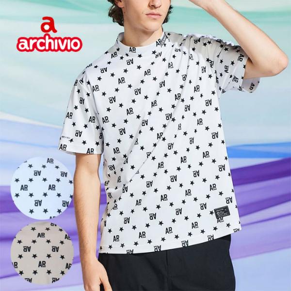 ☆archivioゴルフウェア　アルチビオ 　メンズプルオーバー　トップス防 archivio（アルチビオ） ゴルフ メンズ UVモノグラム柄プルオーバー