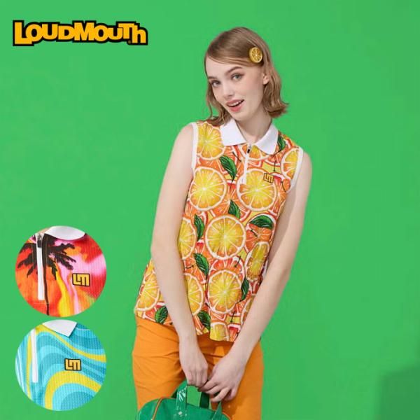 ラウドマウス ノースリーブスカート インナー 付セットアップレディースL M LOUDMOUTH（ラウドマウスゴルフ） ゴルフ レディース ラウドマウス 柄