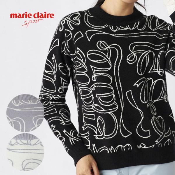 ■カラー 　ブラック　／　グレー　／　ホワイト■素材 　ポリエステル31%×アクリル25%×レーヨン24%×ナイロン19%×再生繊維（セルロース）1%■機能 　保温ゴルフ　／　ウエア　／　レディース　／　女　／　新品　／　トップス　／　セーター