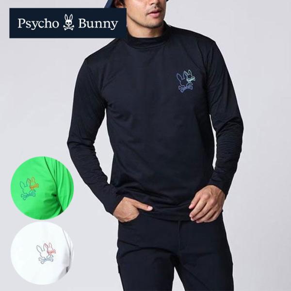 Psycho Bunny（サイコバニー） ゴルフ メンズ 長袖シャツ モックロング