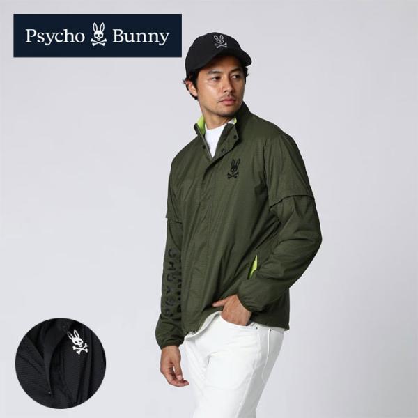 Psycho Bunny ウインドブレーカー サイズM ネイビー Psycho Bunny（サイコバニー） ブルゾン アウター 「GOLF」ストレッチ