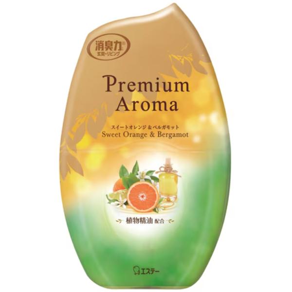 お部屋の消臭力 プレミアムアロマ 置き型 スイートオレンジ＆ベルガモット 400mL 3個 エステー