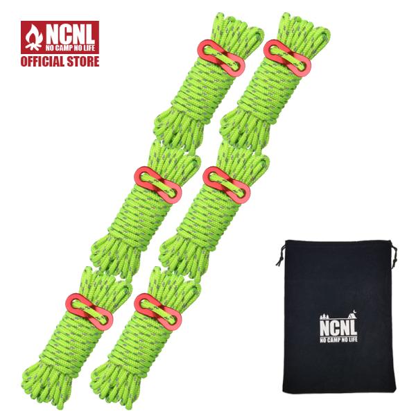 NCNL NO CAMP LIFE パラコード テントロープ ガイロープ 反射材入り 耐
