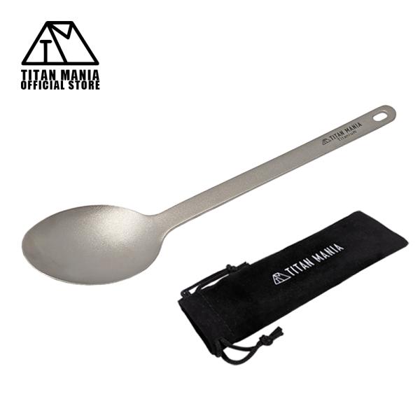 【商品詳細】サイズ(約)：39×163mm重量(約)：18g材質：チタン【セット内容】本体、収納袋【商品説明】超軽量で頑丈、サビにも強い！三拍子揃ったチタン製スプーン。高い耐久性でアウトドアでの使用に適したカトラリー。携帯性の高いチタンギア...