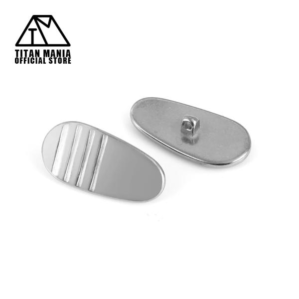 【商品詳細】サイズ(約)：8×16mm重量(約)：0.7g材質：チタン※こちらの製品はネジ式の鼻パッドになります。ワンタッチ式やかしめ式の鼻パッドには取り付けることが出来ません。お手持ちの眼鏡をご確認頂いた上でのご購入をお願い致します。※ネ...