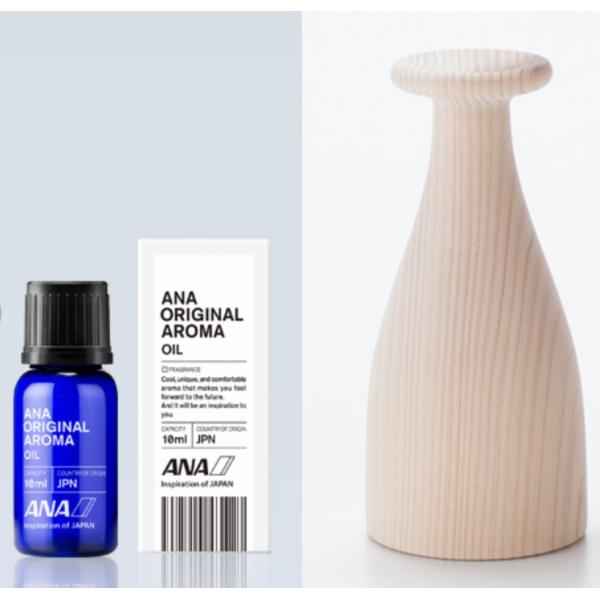 ANAオリジナル アロマオイル 10mL＆ウッドディフューザーヒノコセット