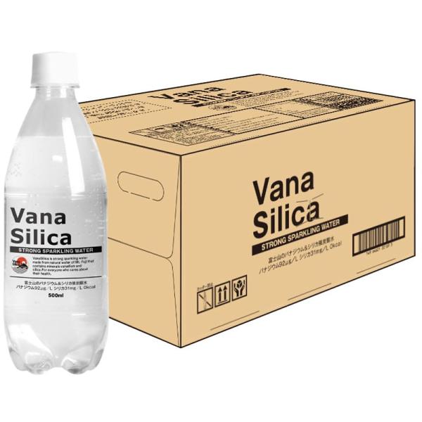 他サイト： VanaSilica （バナシリカ） 富士山の バナジウム＆シリカ 強炭酸水 500ml (1ケース（24本）)の商品画像