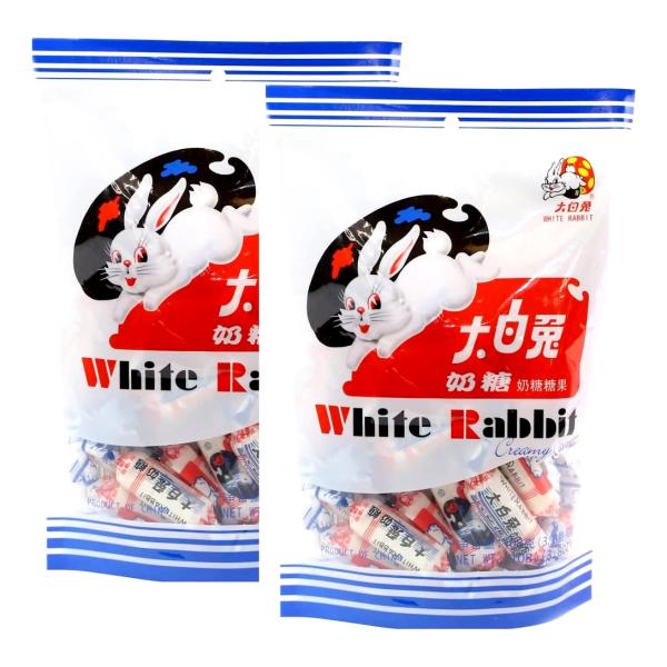 大白兔 ?糖 ダァーバイトゥーナイタン 牛乳糖 ミルクキャンディ 上海名物 中華菓子 おやつ 駄菓子 108g× 2点 セット