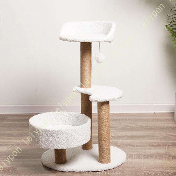 猫 爪研ぎ キャットタワーミニ 猫タワー 低い コンパクト 省スペース 展望台 据え置き 組立簡単 猫おもちゃ おしゃれ 可愛い 爪とぎポール インテリア 軽い