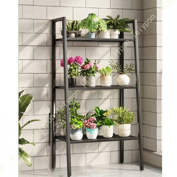 アイアン ガーデンラック 室内 屋外フラワースタンド 3段 棚