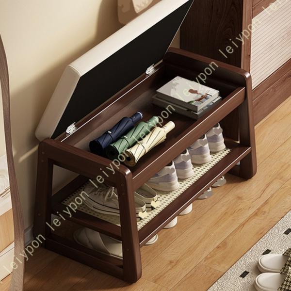 [Release date: August 12, 2025]シューズラック 玄関ベンチ 収納ベンチ 玄関椅子 スツール 2段 竹製■安定した座り心地座面が幅広でクッション入りのため快適にお座りいただけます!■収納スペースあり座面の下の棚は...