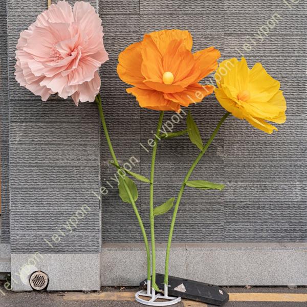 手作り大型造花バラで華やかな空間演出