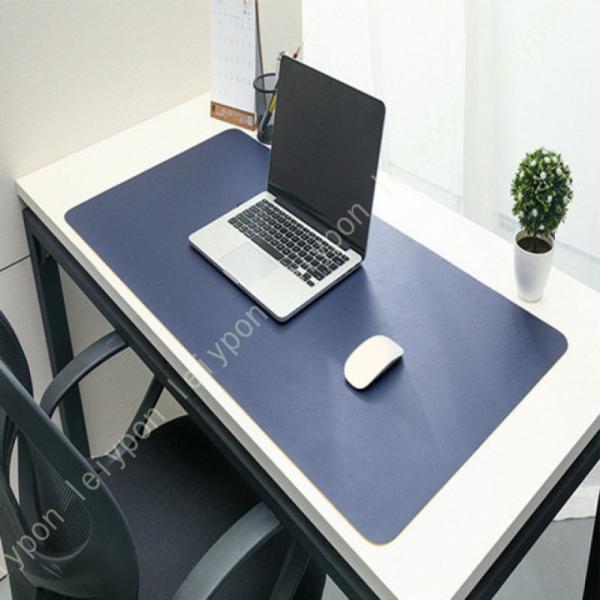 デスクマット 黒 大判 マウスマット 学習机 大型テーブルマット 両面利用可 キーボードマット ゲーミング 長寿命 PCデスク 撥水 耐洗い表面 拭ける