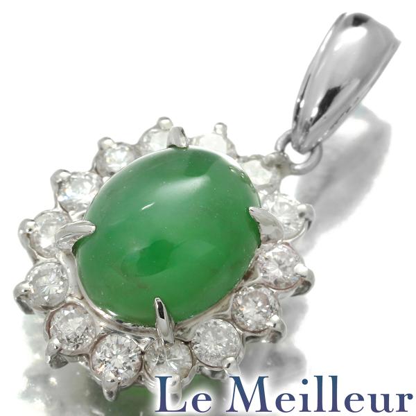 ペンダントトップ 翡翠 2.37ct ダイヤモンド 0.59ct プラチナ Pt900