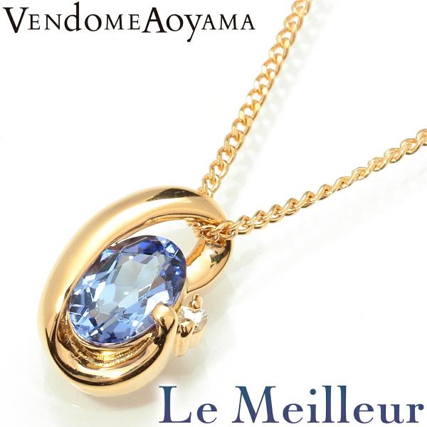 【VA VENDOME AOYAMA】K10タンザナイト/ダイヤモンドネックレス K10YG バースストーン タンザナイト ネックレス 【12月誕生石