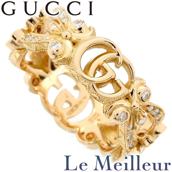 GUCCI 指輪 7号 未使用 GUCCI（グッチ） フローラ リング 指輪 ダイヤモンド K18 7号 中古