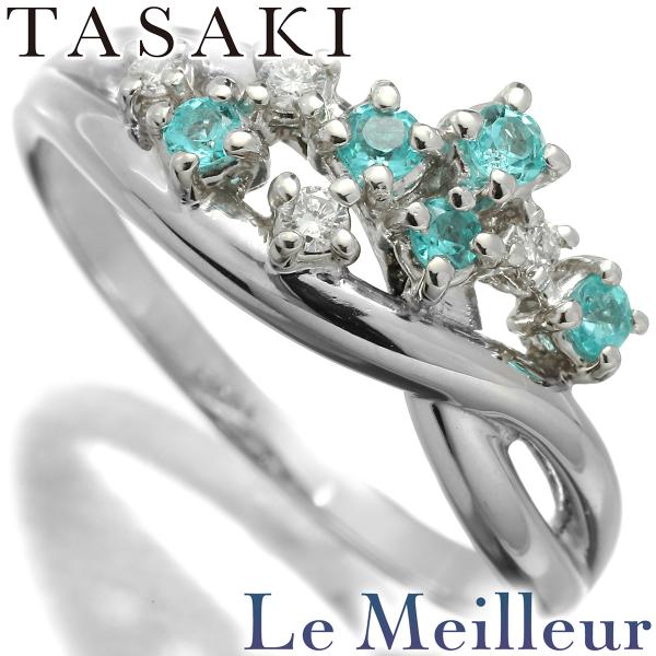 期間限定値下げ　新品未使用　パライバトルマリン　リング　指輪　13号　PT950 TASAKI（タサキ） リング 指輪 パライバトルマリン ダイヤモンド PT900
