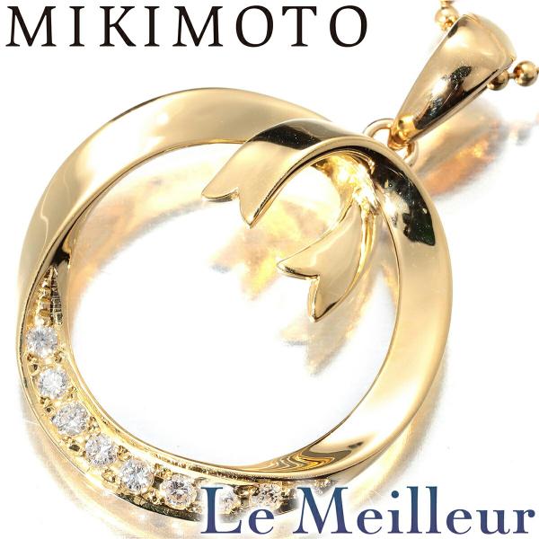 MIKIMOTO（ミキモト） リボン ネックレス ダイヤモンド イエロー