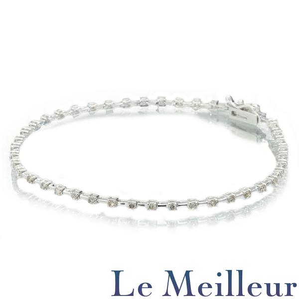 テニスブレスレット ダイヤモンド 1ct K18 中古 プレラブド 返品OK  